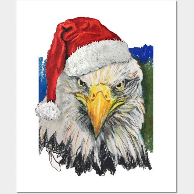 Holiday Eagle Portrait Wall Art by jenesaiscluck